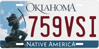 OK license plate 759VSI