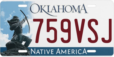 OK license plate 759VSJ