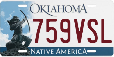 OK license plate 759VSL