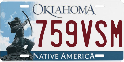 OK license plate 759VSM