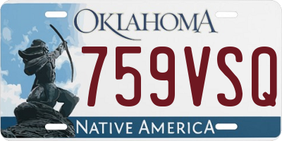 OK license plate 759VSQ