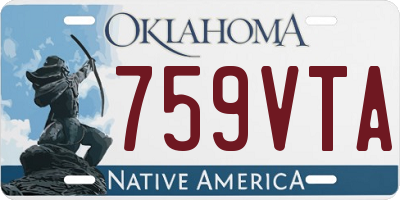 OK license plate 759VTA