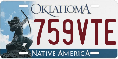 OK license plate 759VTE