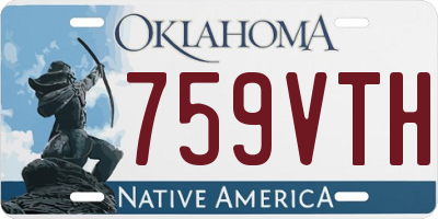 OK license plate 759VTH