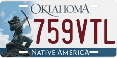 OK license plate 759VTL