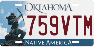 OK license plate 759VTM