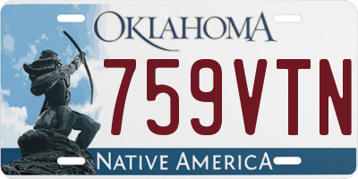 OK license plate 759VTN