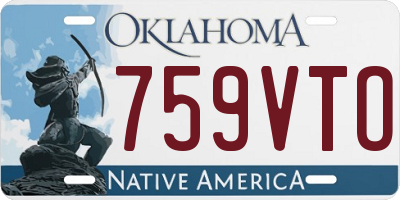 OK license plate 759VTO