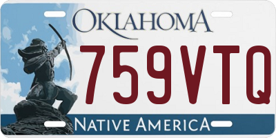 OK license plate 759VTQ