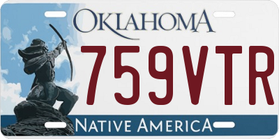 OK license plate 759VTR