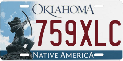 OK license plate 759XLC
