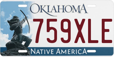 OK license plate 759XLE