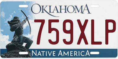 OK license plate 759XLP