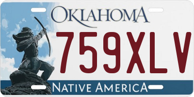 OK license plate 759XLV