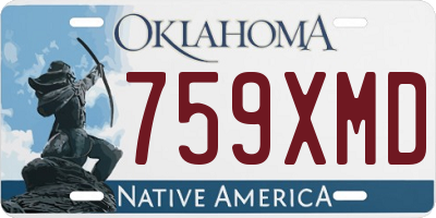 OK license plate 759XMD