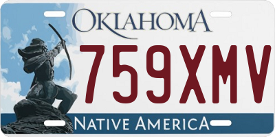 OK license plate 759XMV