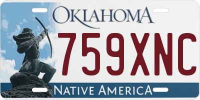 OK license plate 759XNC