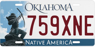 OK license plate 759XNE