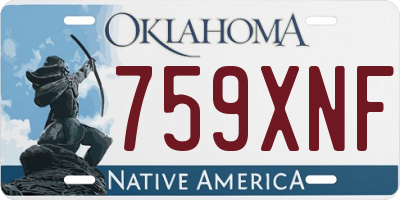 OK license plate 759XNF