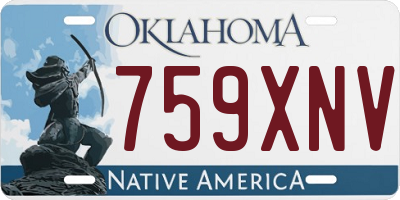 OK license plate 759XNV