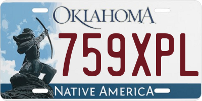 OK license plate 759XPL