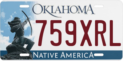 OK license plate 759XRL