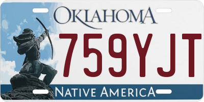 OK license plate 759YJT
