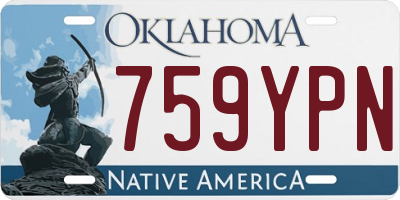 OK license plate 759YPN