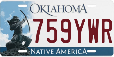OK license plate 759YWR