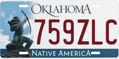 OK license plate 759ZLC