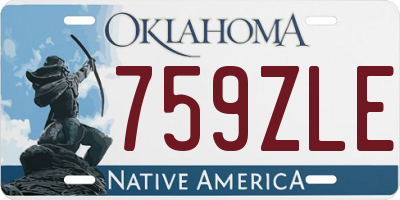 OK license plate 759ZLE