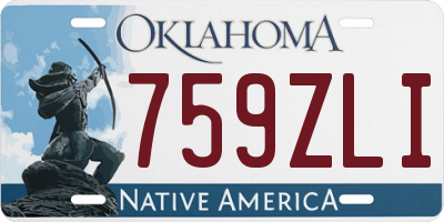 OK license plate 759ZLI