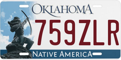 OK license plate 759ZLR