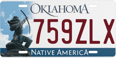 OK license plate 759ZLX