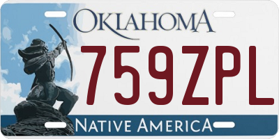 OK license plate 759ZPL