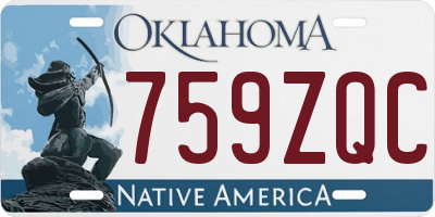 OK license plate 759ZQC