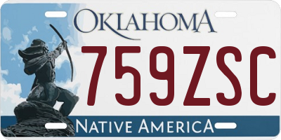 OK license plate 759ZSC