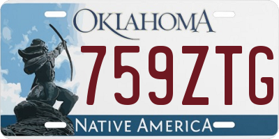 OK license plate 759ZTG