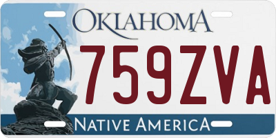 OK license plate 759ZVA