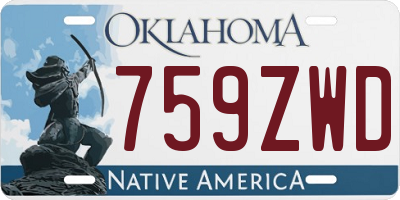 OK license plate 759ZWD