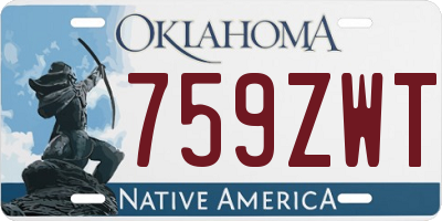 OK license plate 759ZWT