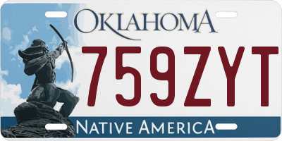 OK license plate 759ZYT