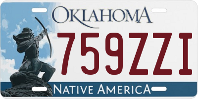 OK license plate 759ZZI