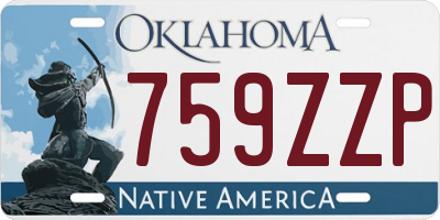 OK license plate 759ZZP