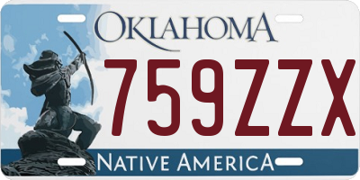 OK license plate 759ZZX