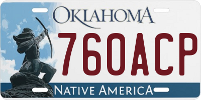 OK license plate 760ACP