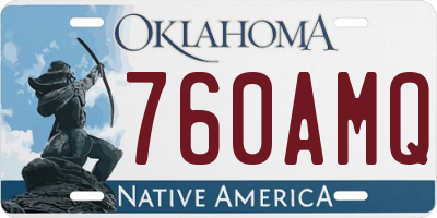 OK license plate 760AMQ