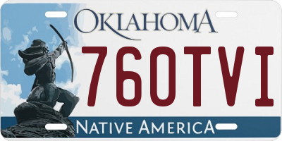 OK license plate 760TVI