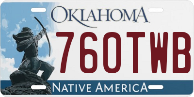 OK license plate 760TWB