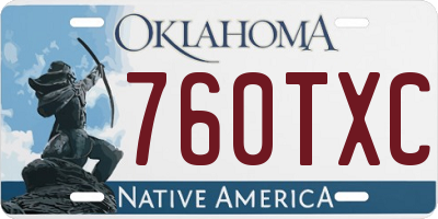 OK license plate 760TXC